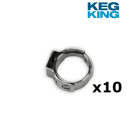 Stainless Stepless Clamp Suits 18-20mm OD (19.8mm) Pack of 10x units
