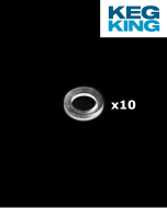 5/8 Vinyl Washer for Keg Coupler and Tap Shank Pack of 10x units